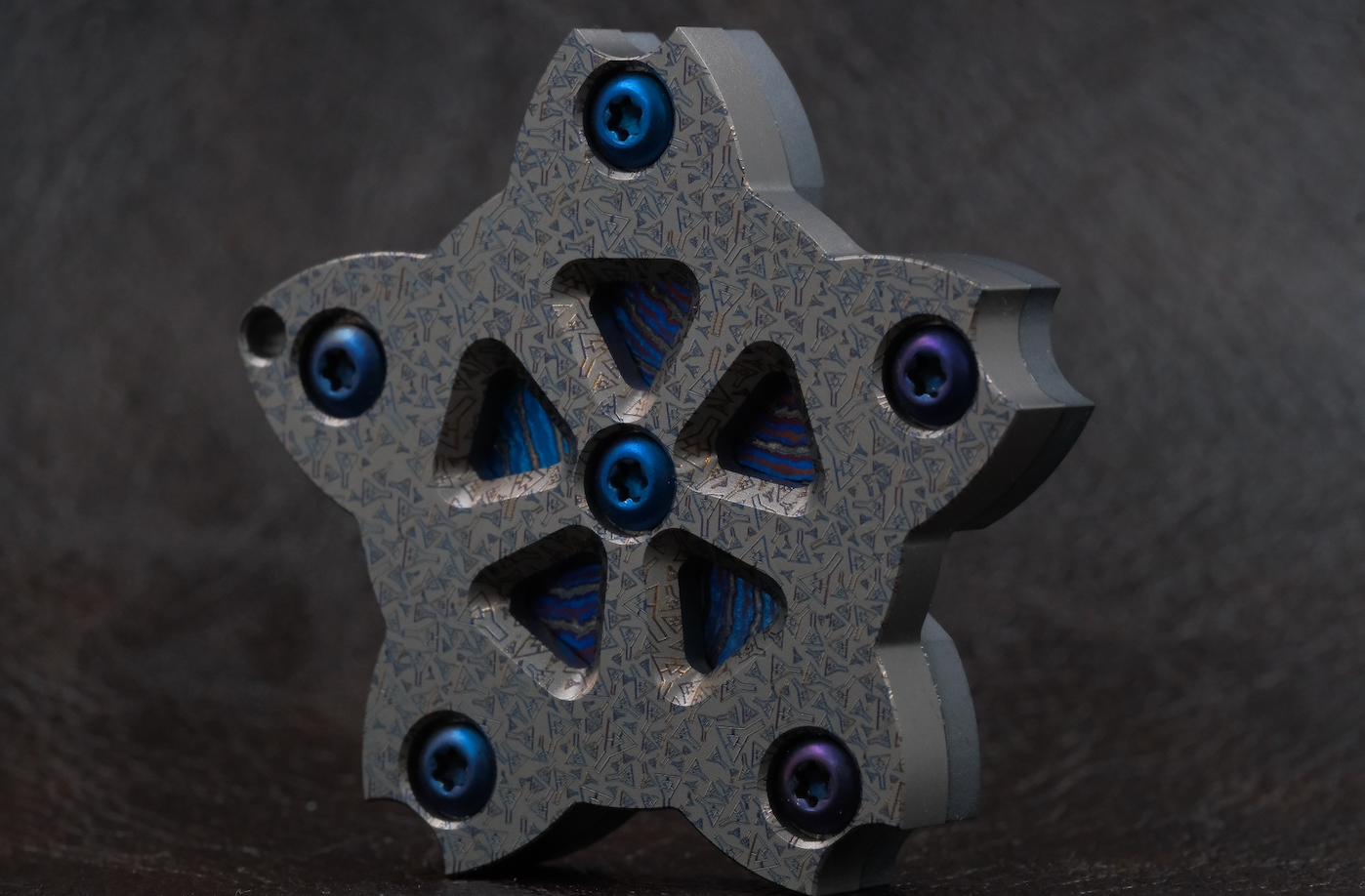 KIZUNA PENDANT // ZIRC 705 OVERLAYS WITH ZIRCUTI INLAYS AND TITANIUM BASE & HARDWARE